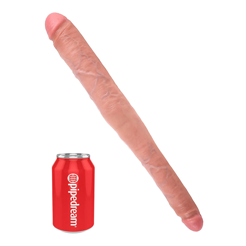 Pipedream - King Cock - Dubbele Dildo - Twee diktes- 40,5 cm - Lichte Huidskleur-Erotiekvoordeel.nl