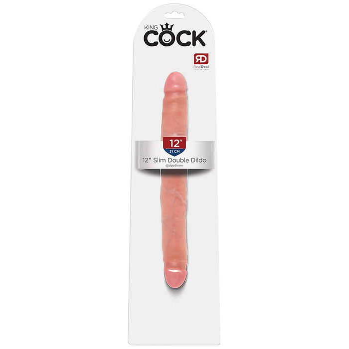 Pipedream - King Cock - Slanke Dubbele Dildo - 30,5 cm - Lichte Huidskleur-Erotiekvoordeel.nl