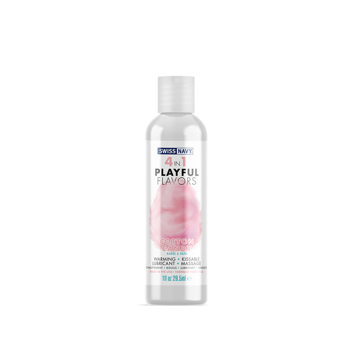 Swiss Navy - 4 in 1 Playful Flavors - Likbaar en Verwarmend Glijmiddel en Massage - Cotton Candy-Erotiekvoordeel.nl