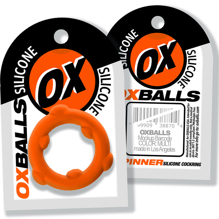 Oxballs - Spinner - Siliconen Cockring - Oranje-Erotiekvoordeel.nl