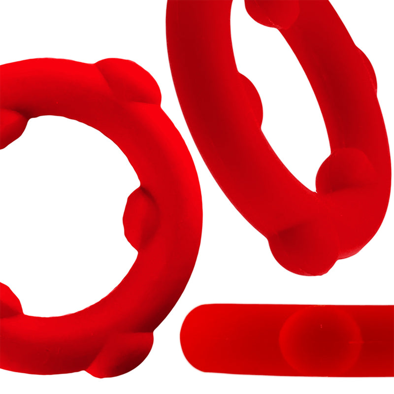 Oxballs - Spinner - Siliconen Cockring - Rood-Erotiekvoordeel.nl