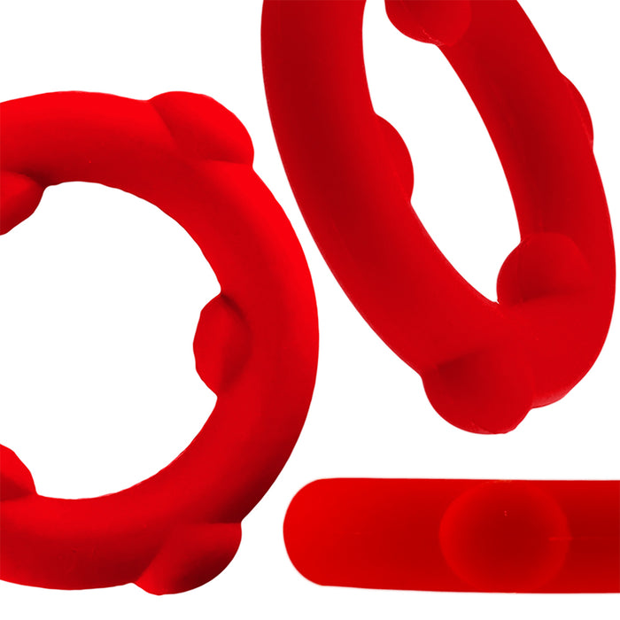 Oxballs - Spinner - Siliconen Cockring - Rood-Erotiekvoordeel.nl