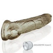 Oxballs - Coach - Penis Sleeve - Siliconen/TPR - Rookgrijs-Erotiekvoordeel.nl