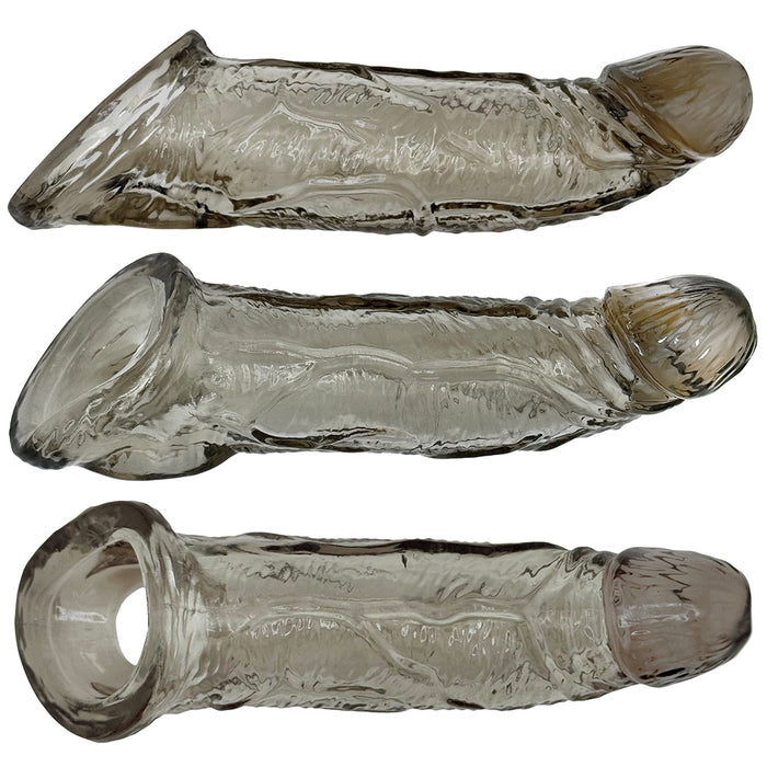 Oxballs - Coach - Penis Sleeve - Siliconen/TPR - Rookgrijs-Erotiekvoordeel.nl