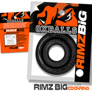 Oxballs - Rimz Big Softlips - Siliconen/TPR Cockring - Zwart-Erotiekvoordeel.nl