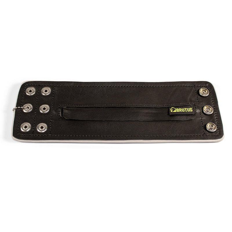 Brutus - Lederen Polsportemonnee met Rits - Zwart/Wit-Erotiekvoordeel.nl