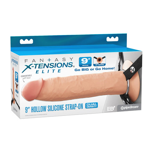 Pipedream - Fantasy X-Tensions - 9 Inch Silicone Hollow Strap-On-Erotiekvoordeel.nl