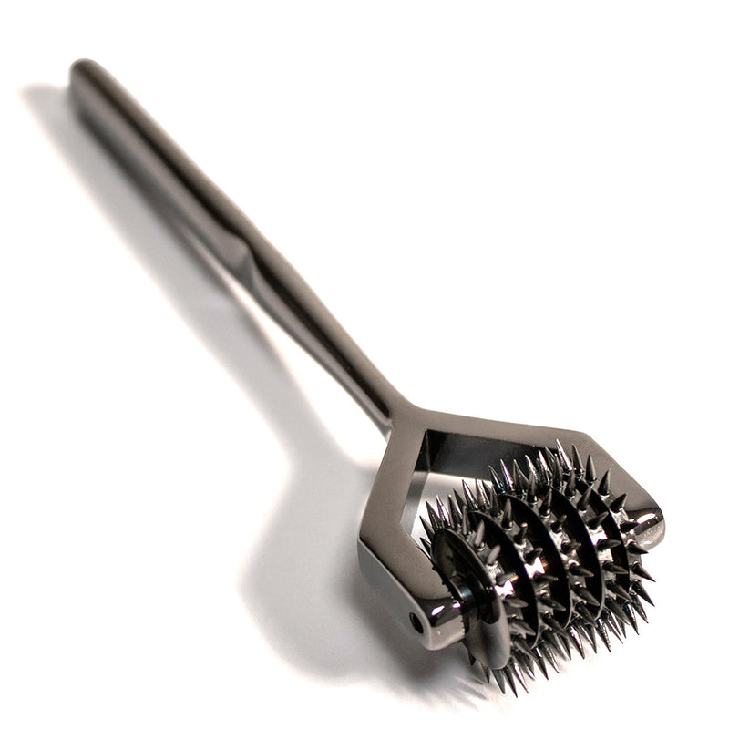 Black Label - Pinwheel met 5 Wieltjes - Zwart Chroom-Erotiekvoordeel.nl