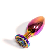 Black Label - Metalen Buttplug met Siersteen - Rainbow-Erotiekvoordeel.nl