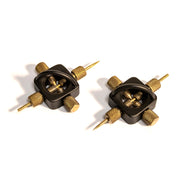 Black Label - The Sun - Tepel Marteling Tepelklem - Ook voor Naaldenspel - Zwart/Goud-Erotiekvoordeel.nl