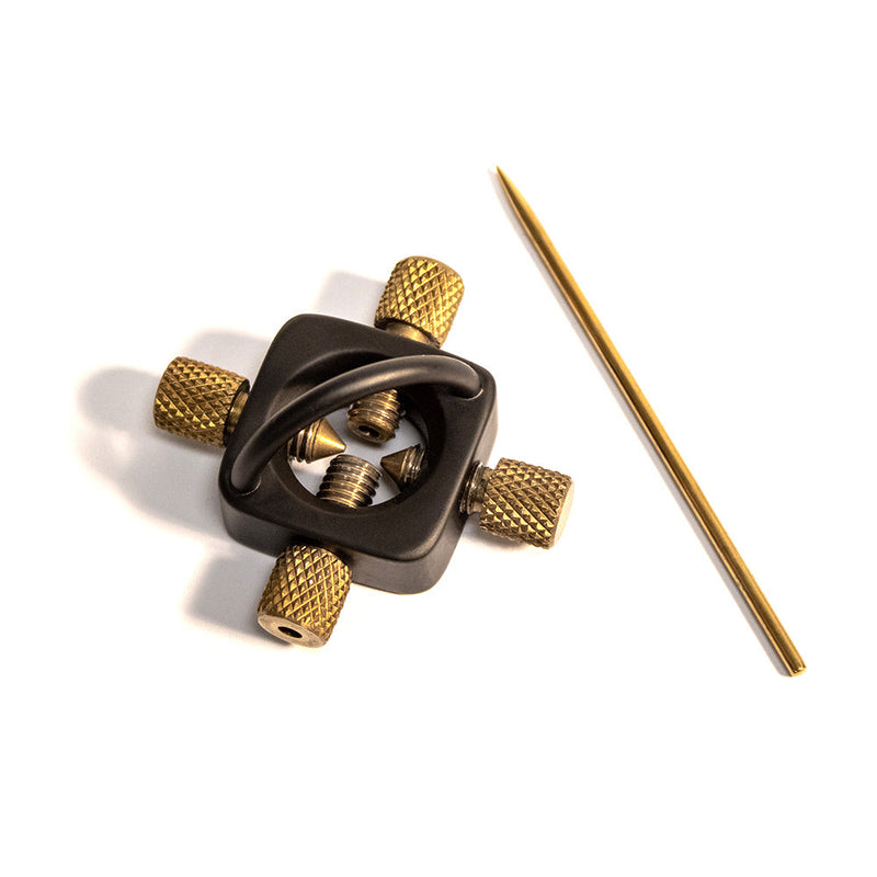 Black Label - The Sun - Tepel Marteling Tepelklem - Ook voor Naaldenspel - Zwart/Goud-Erotiekvoordeel.nl