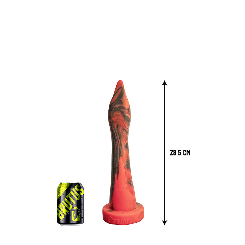 Brutus Nightmare - Gooseneck - Vac-U-Lock Buttplug - Siliconen - Rood/Zwart-Erotiekvoordeel.nl