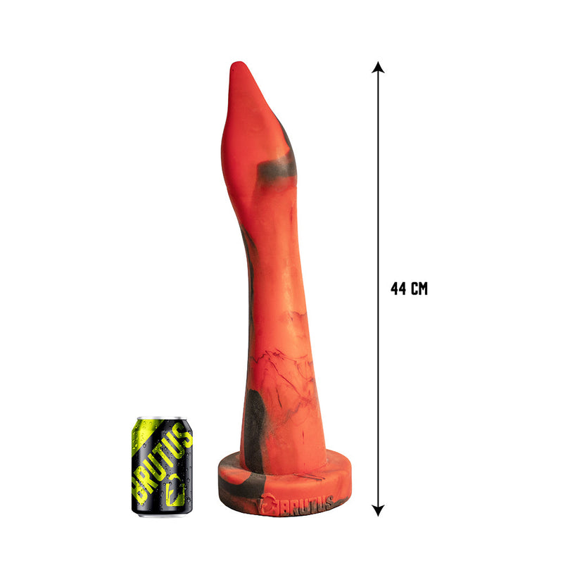 Brutus Nightmare - Gooseneck - Vac-U-Lock Buttplug - Siliconen - Rood/Zwart-Erotiekvoordeel.nl