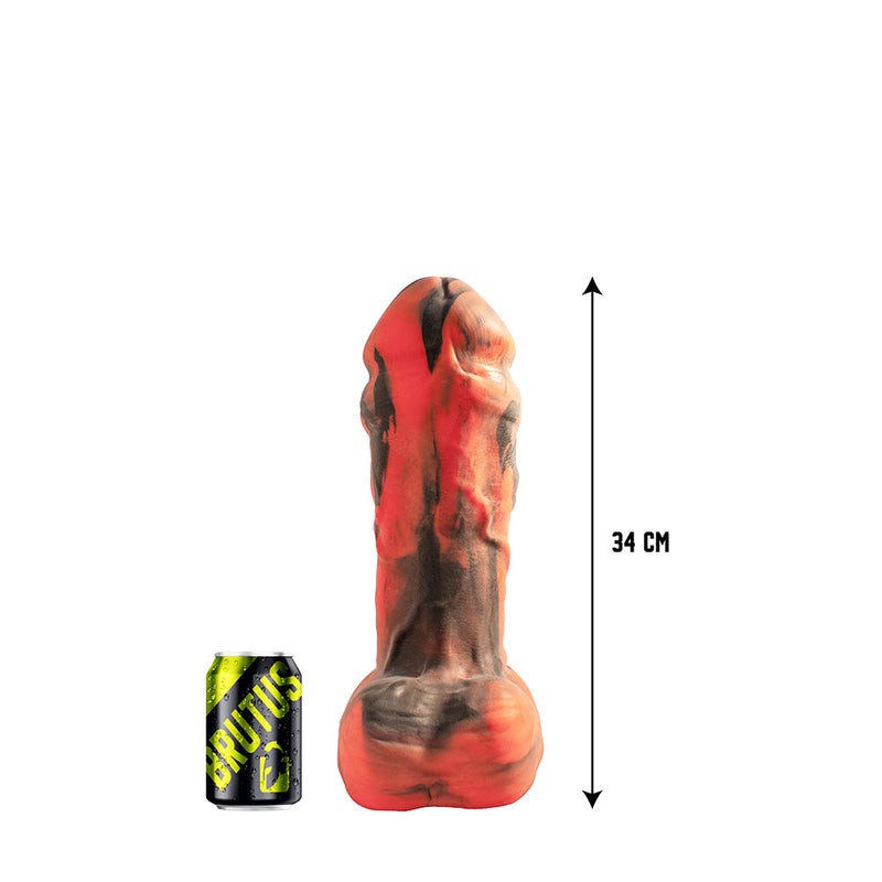 Brutus Nightmare - Fat Man - Vac-u-Lock Dildo - Siliconen - Rood/Zwart-Erotiekvoordeel.nl