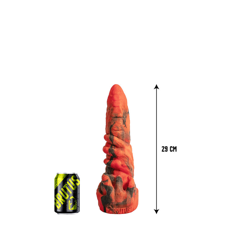 Brutus Nightmare - Omen - Vac-U-Lock Dildo - Siliconen - Rood/Zwart-Erotiekvoordeel.nl