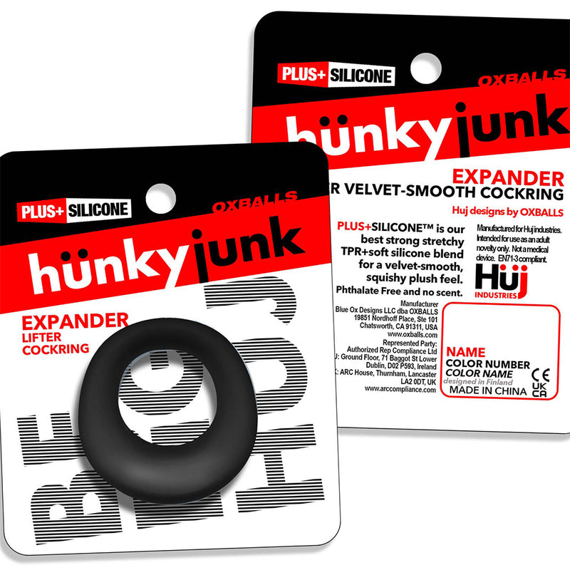 Hünkyjunk - Expander - Scoop-Style Cockring - Zwart