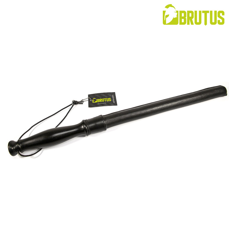 BRUTUS - Lederen Correction Officer Baton - Zwart-Erotiekvoordeel.nl