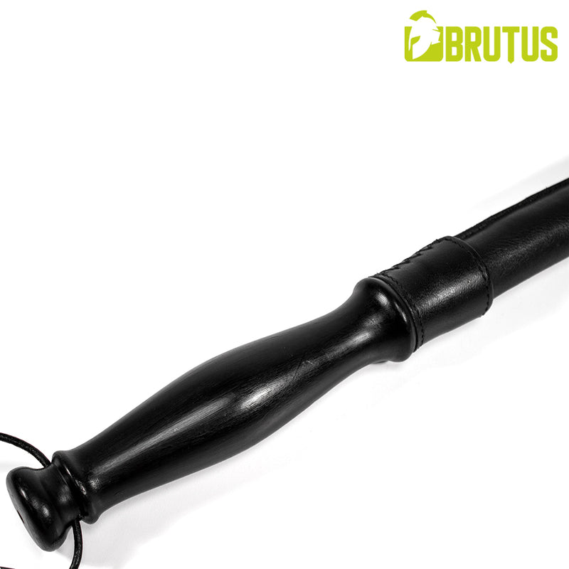 BRUTUS - Lederen Correction Officer Baton - Zwart-Erotiekvoordeel.nl