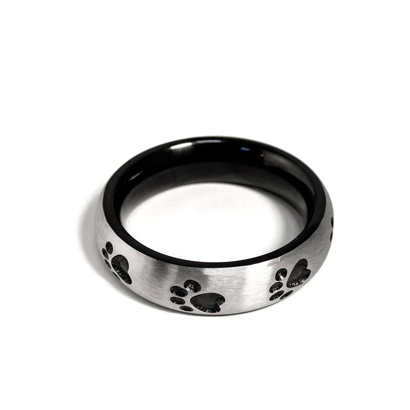 Black Label - Puppy Paw Donut Cockring - RVS