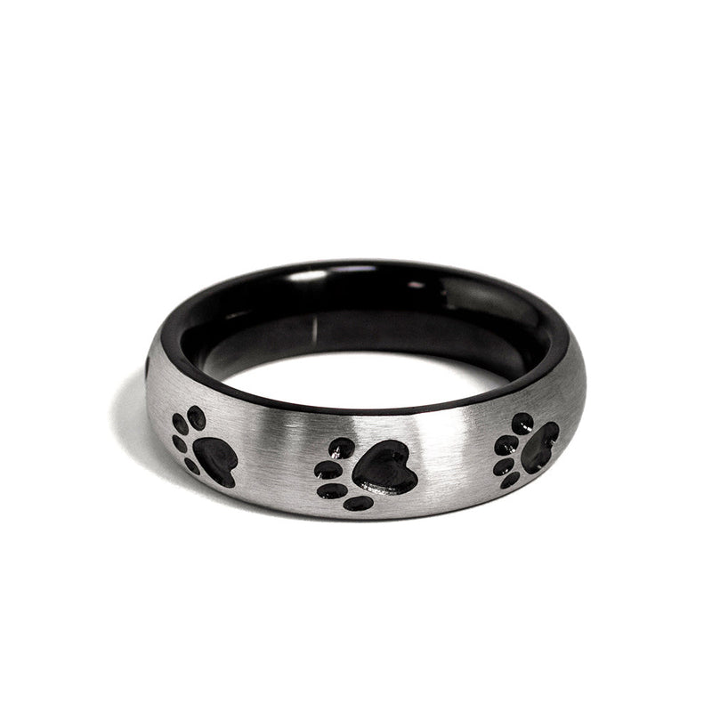 Black Label - Puppy Paw Donut Cockring - RVS