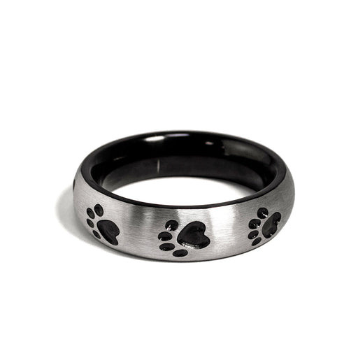 Black Label - Puppy Paw Donut Cock Ring - Stainless Steel - Erotiekvoordeel.nl