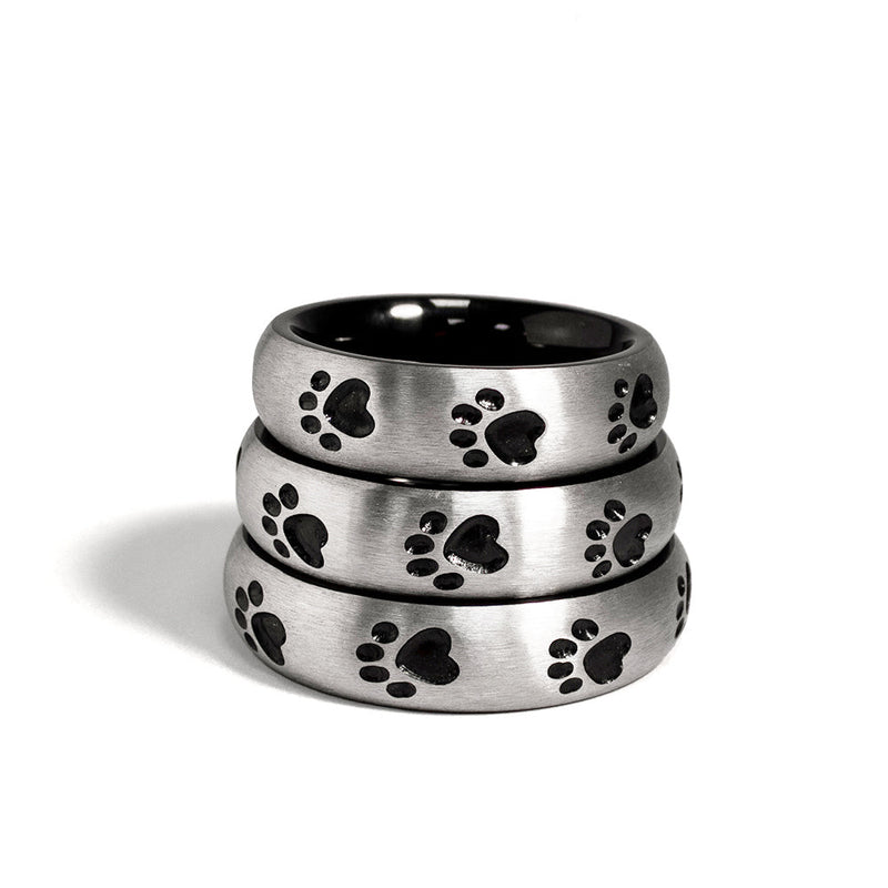 Black Label - Puppy Paw Donut Cockring - RVS