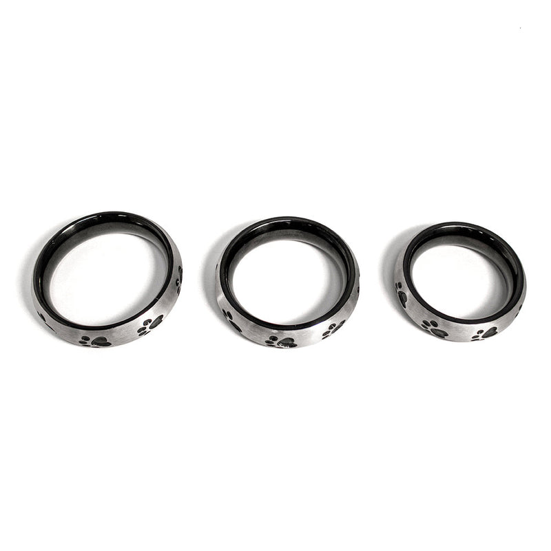 Black Label - Puppy Paw Donut Cockring - RVS