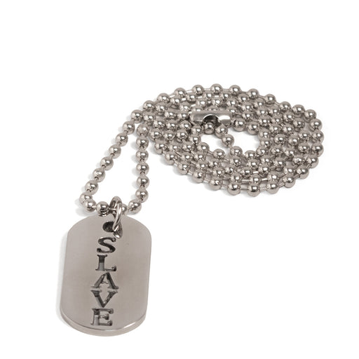 Black Label - SLAVE - Kink Fetish Dog tag - Day Collar-Erotiekvoordeel.nl