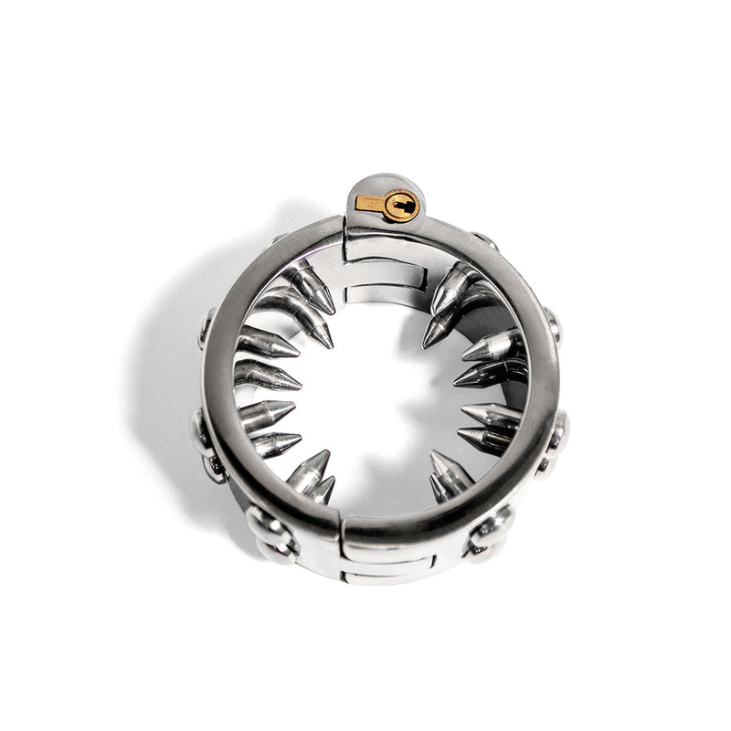 Black Label - Ballstretcher met Spikes en Stealth Lock - RVS