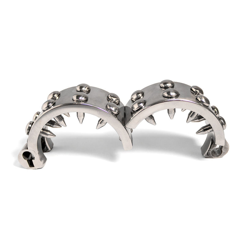 Black Label - Ballstretcher met Spikes en Stealth Lock - RVS