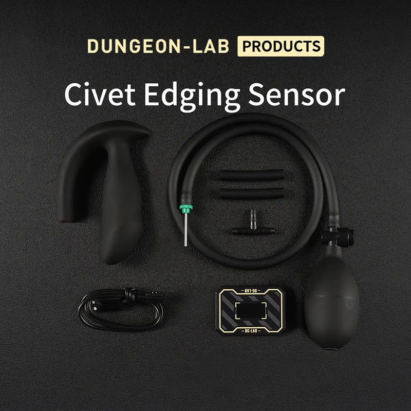 Dungeon Lab - Civet Edging Set - Sensor en Opblaasbare Plug
