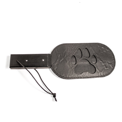 Black Label - Puppy Paw Paddle - Leer - Zwart-Erotiekvoordeel.nl