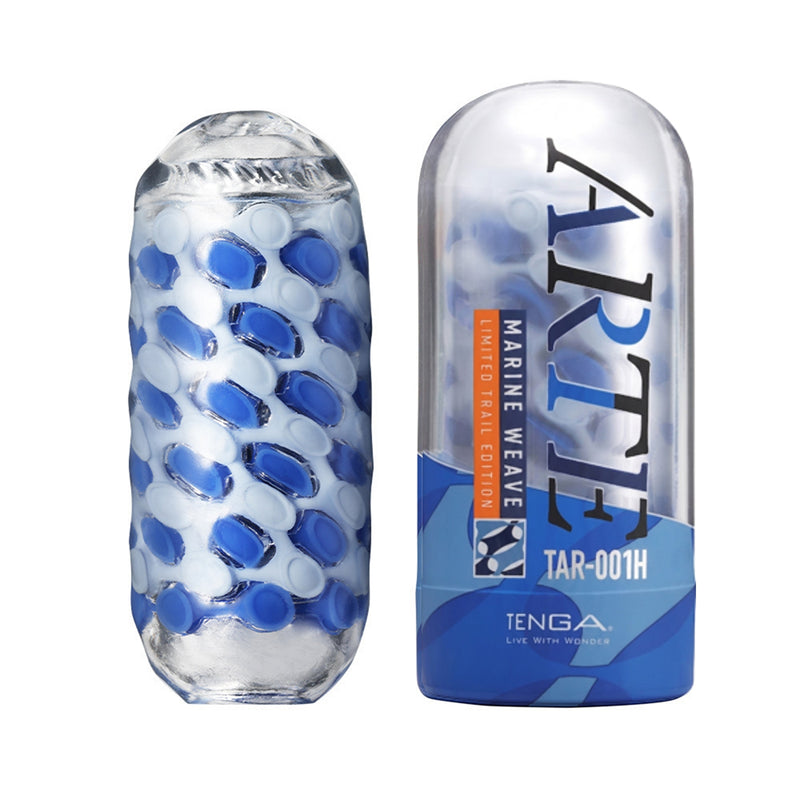 Tenga - Arte Marine Weave Masturbator - Blauw-Erotiekvoordeel.nl