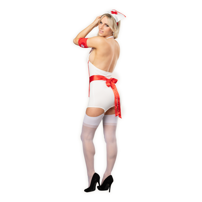 Amorable - Verpleegster Uniform - Wit/Rood-Erotiekvoordeel.nl