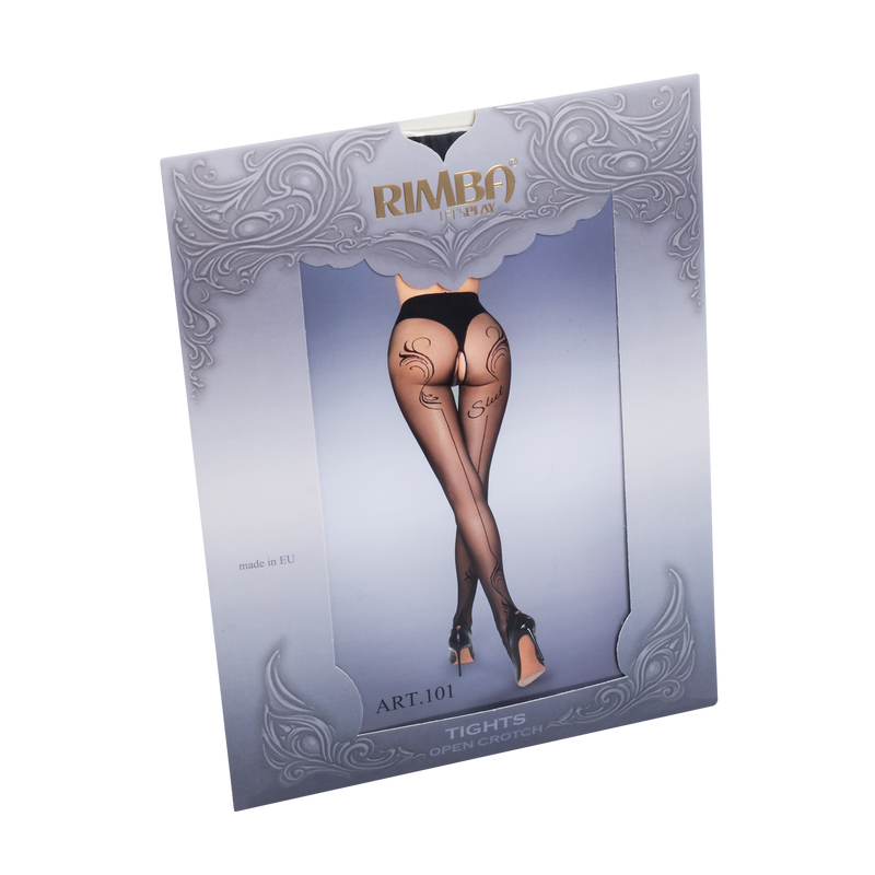 Amorable - Slut - Panty met open kruis – 20 Denier – Zwart