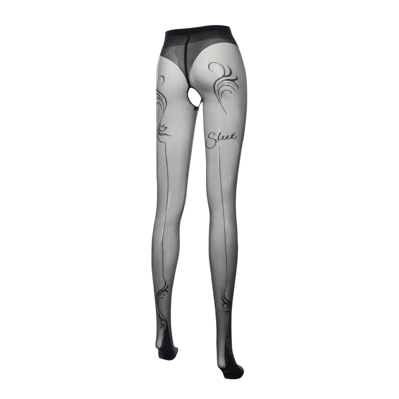 Amorable - Slut - Panty met open kruis – 20 Denier – Zwart