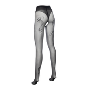 Amorable - Slut - Panty met open kruis – 20 Denier – Zwart-Erotiekvoordeel.nl