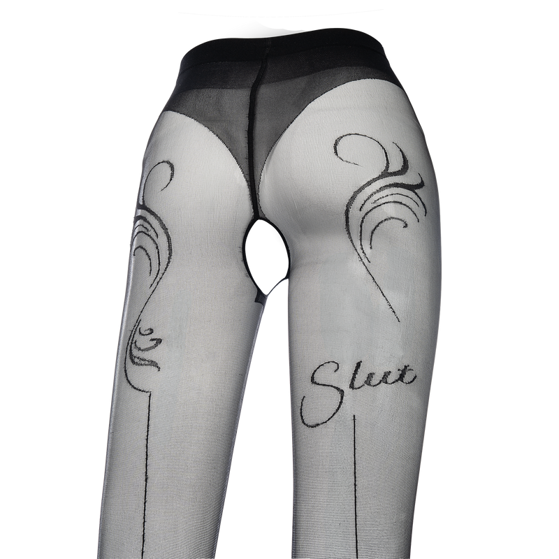 Amorable - Slut - Panty met open kruis – 20 Denier – Zwart