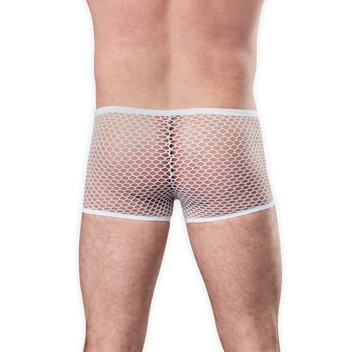 Amorable - Pantalones cortos de rejilla para hombre - Blanco-Erotiekvoordeel.nl