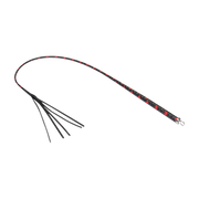 RISE - BDSM Zweep - Feather Single Tail - Zwart/Rood-Erotiekvoordeel.nl