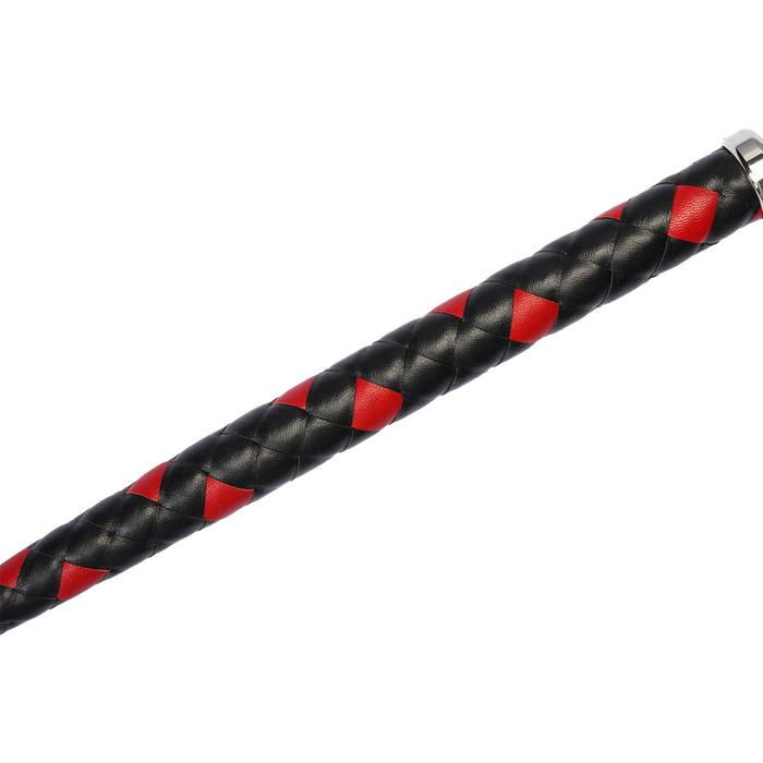 RISE - BDSM Zweep - Feather Single Tail - Zwart/Rood-Erotiekvoordeel.nl