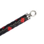 RISE - BDSM Zweep - Feather Single Tail - Zwart/Rood-Erotiekvoordeel.nl