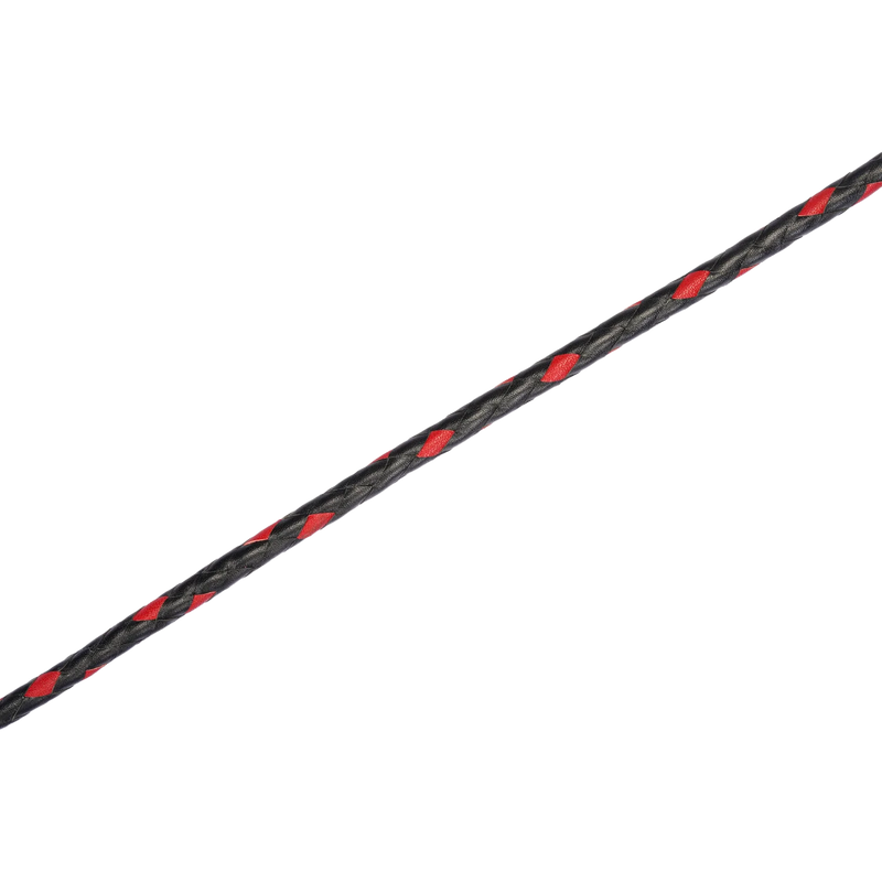 RISE - BDSM Zweep - Feather Single Tail - Zwart/Rood-Erotiekvoordeel.nl