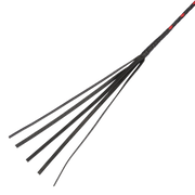 RISE - BDSM Zweep - Feather Single Tail - Zwart/Rood-Erotiekvoordeel.nl