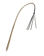 RISE - BDSM Zweep - Feather Hard Single Tail - Zwart/Geel-Erotiekvoordeel.nl