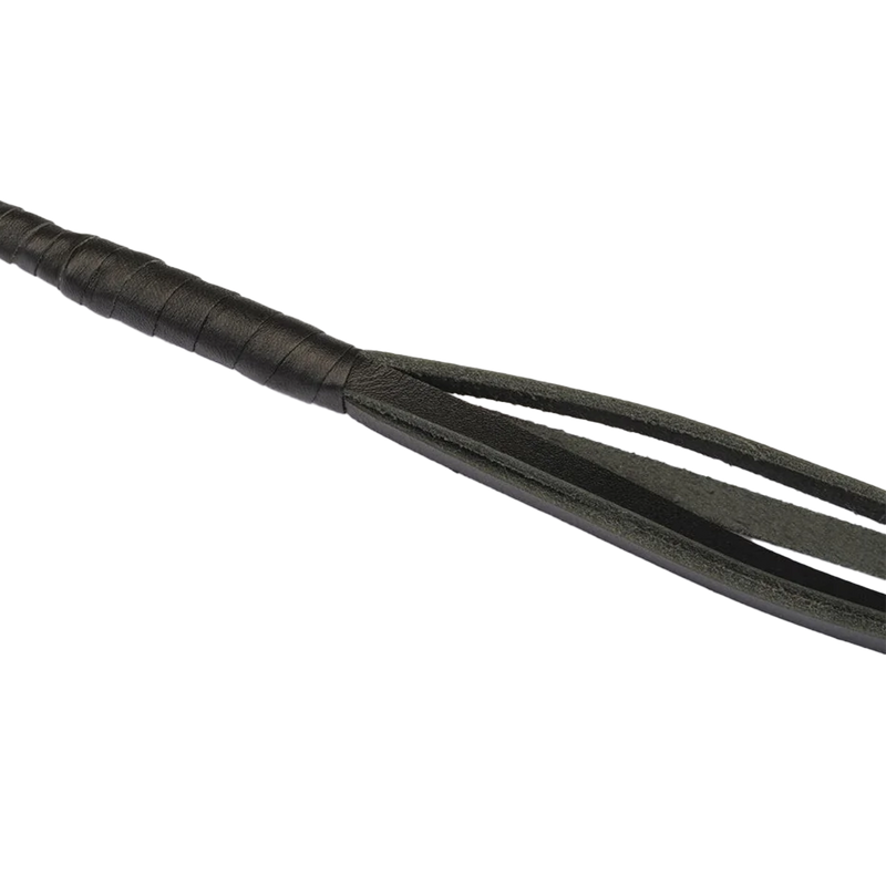 RISE - BDSM Zweep - Feather Hard Single Tail - Zwart/Geel-Erotiekvoordeel.nl