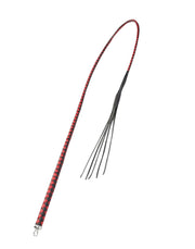 RISE - BDSM Zweep - Feather Soft Single Tail - Rood/Zwart-Erotiekvoordeel.nl