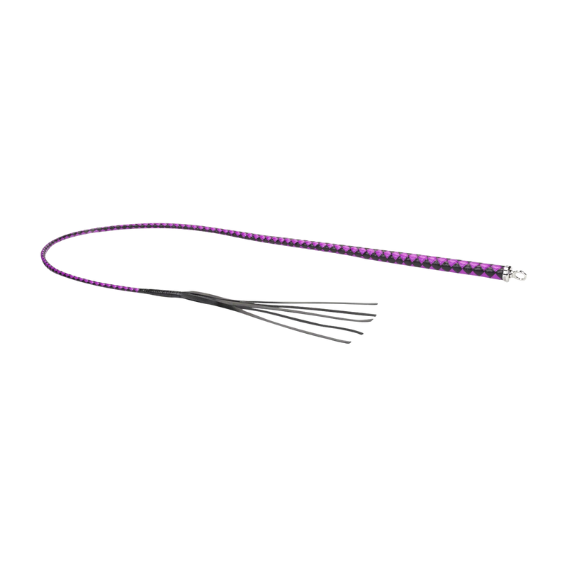 RISE - BDSM Zweep - Feather Soft Single Tail - Paars/Zwart-Erotiekvoordeel.nl