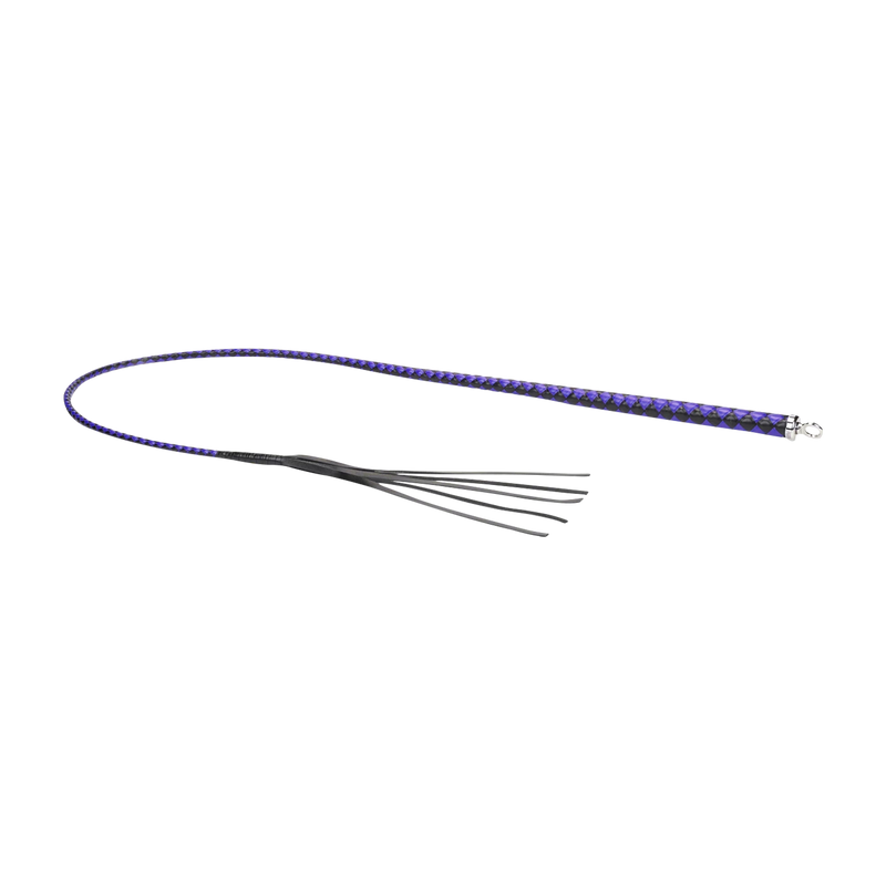 RISE - BDSM Zweep - Feather Soft Single Tail - Blauw/Zwart-Erotiekvoordeel.nl