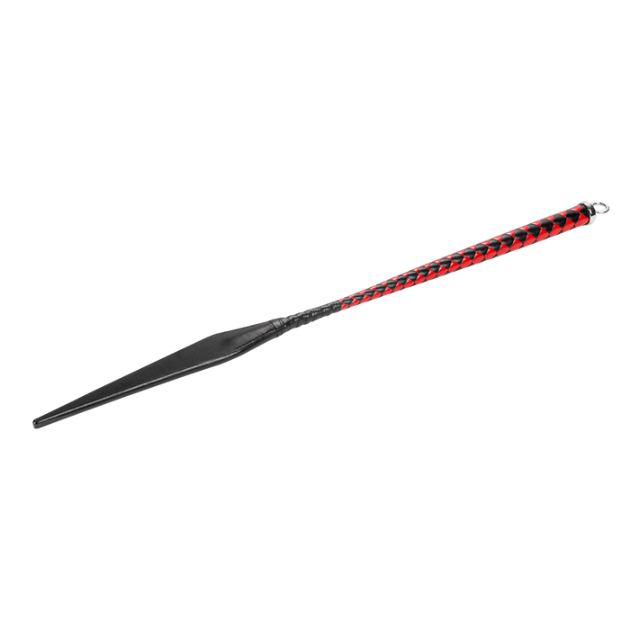 RISE - BDSM Devil's Tongue Flap Zweep - Pulse - Zwart/Rood-Erotiekvoordeel.nl
